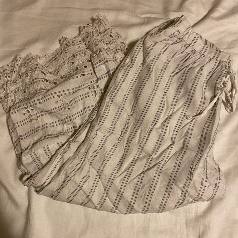 High waisted flowy summer pants